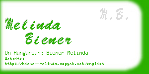 melinda biener business card